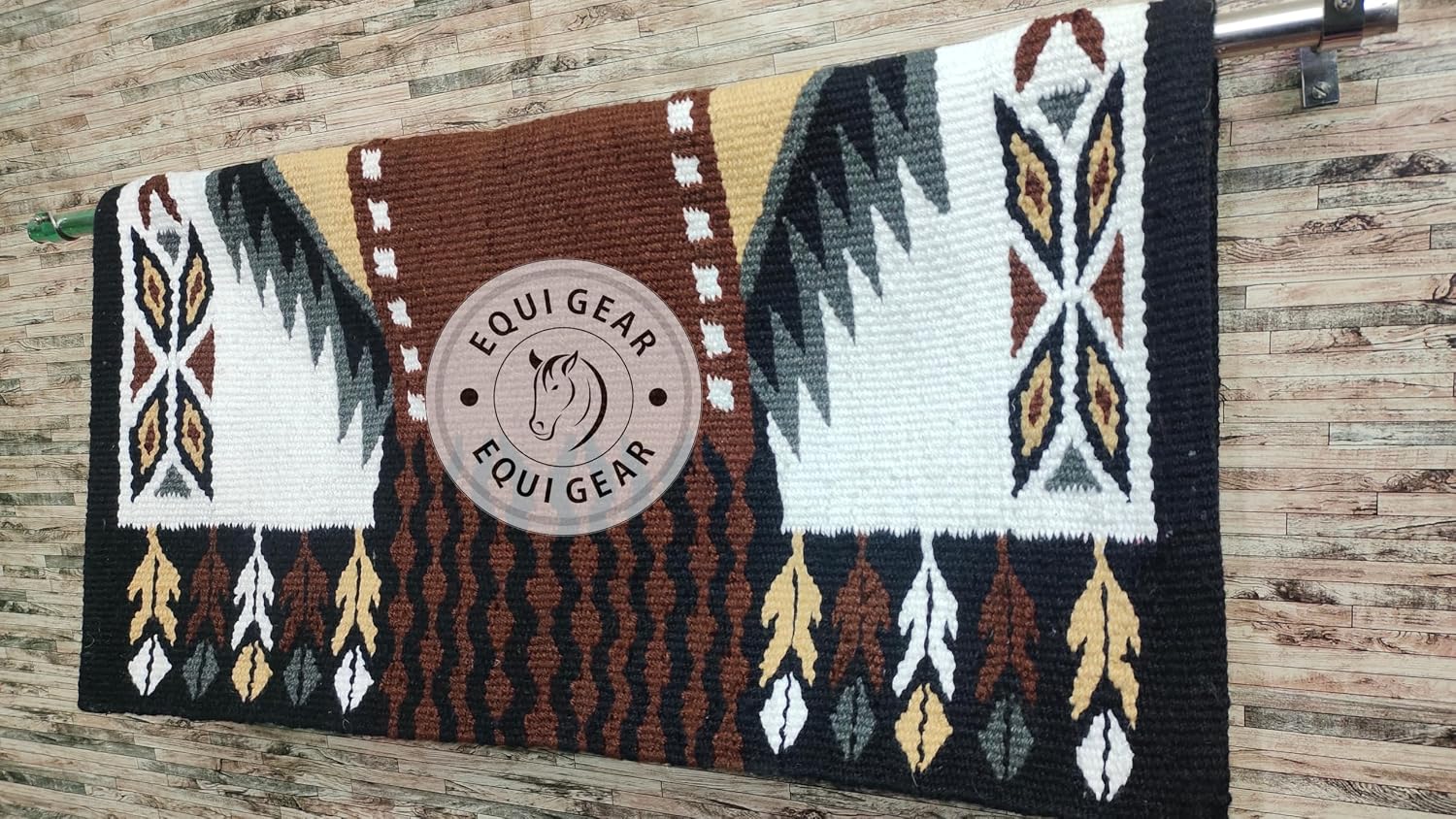 Western Ranch Horse Saddle Blanket New Zealand Wool Western Design Handmade Saddle Blanket Top Wool Pad Sensor Flex (Customization Available) ZB-021