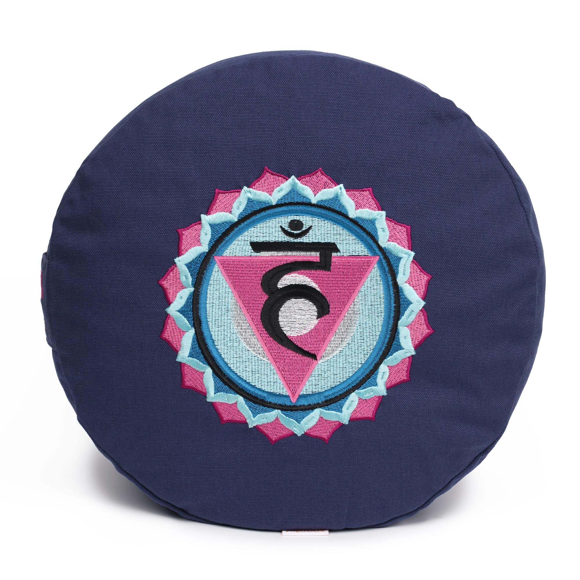 Yogabox Meditationskissen Glückssitz® Chakra, 5.Chakra Kehlkopf-Chakra (Vishudda) / blau