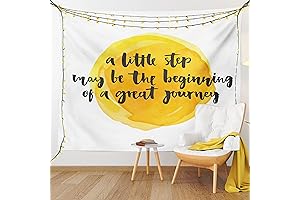 Ambesonne Inspirational Tapestry - Watercolor Text Motivational Quote Tapestry