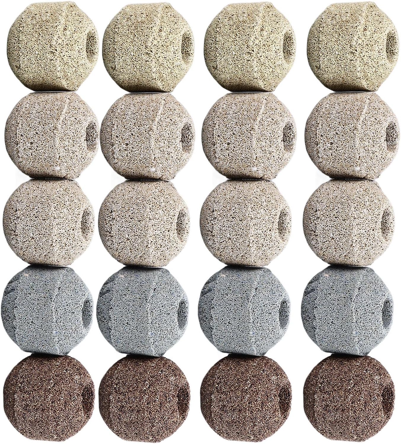 Jauarta 20Pcs Aquarium Filter Media Balls Aquarium Ceramic Bio Sphere