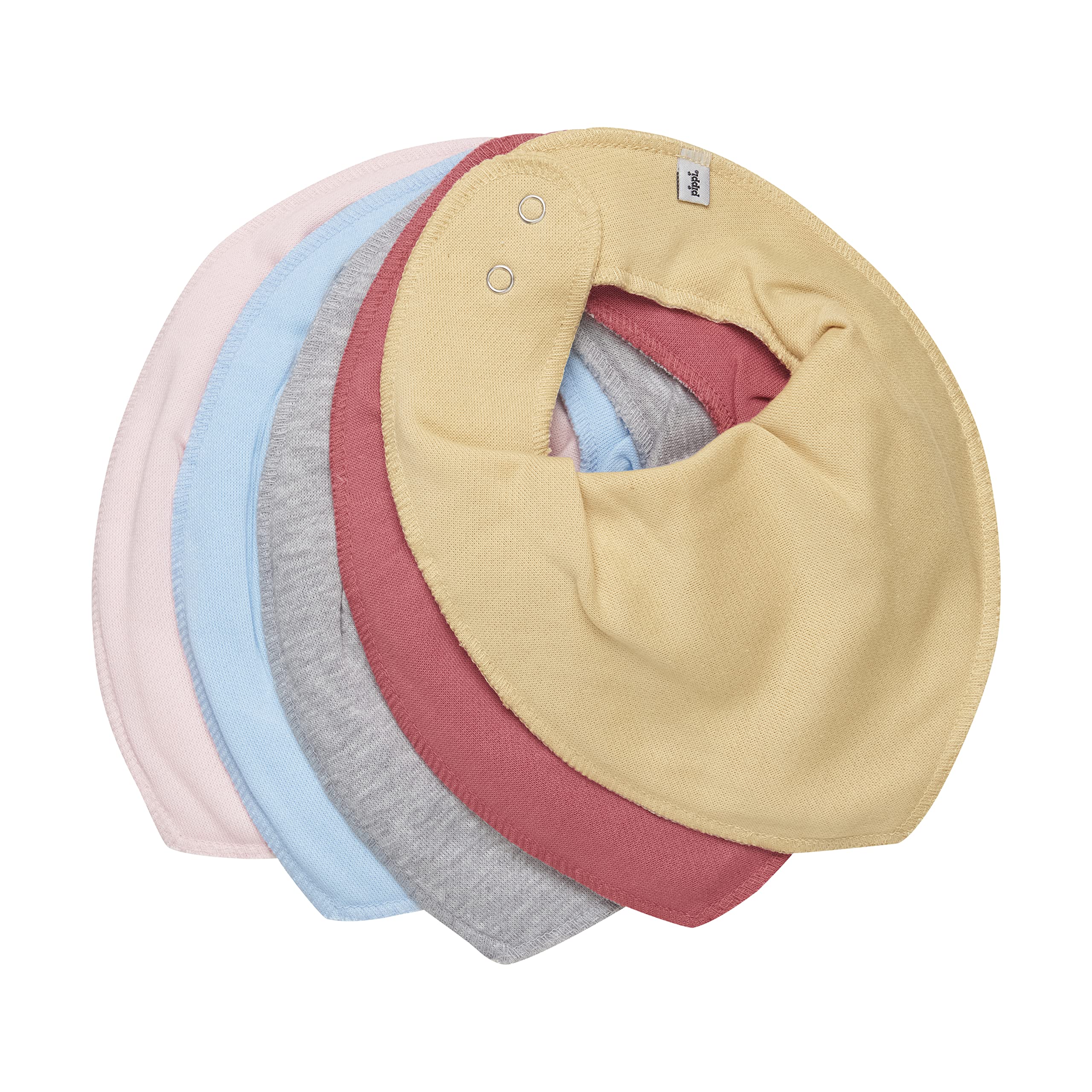 Pippi Confezione Da 5 Bavaglini, Rosa Barocco, Taglia Unica (Pacco Da 5) Unisex-Bimbi - 4