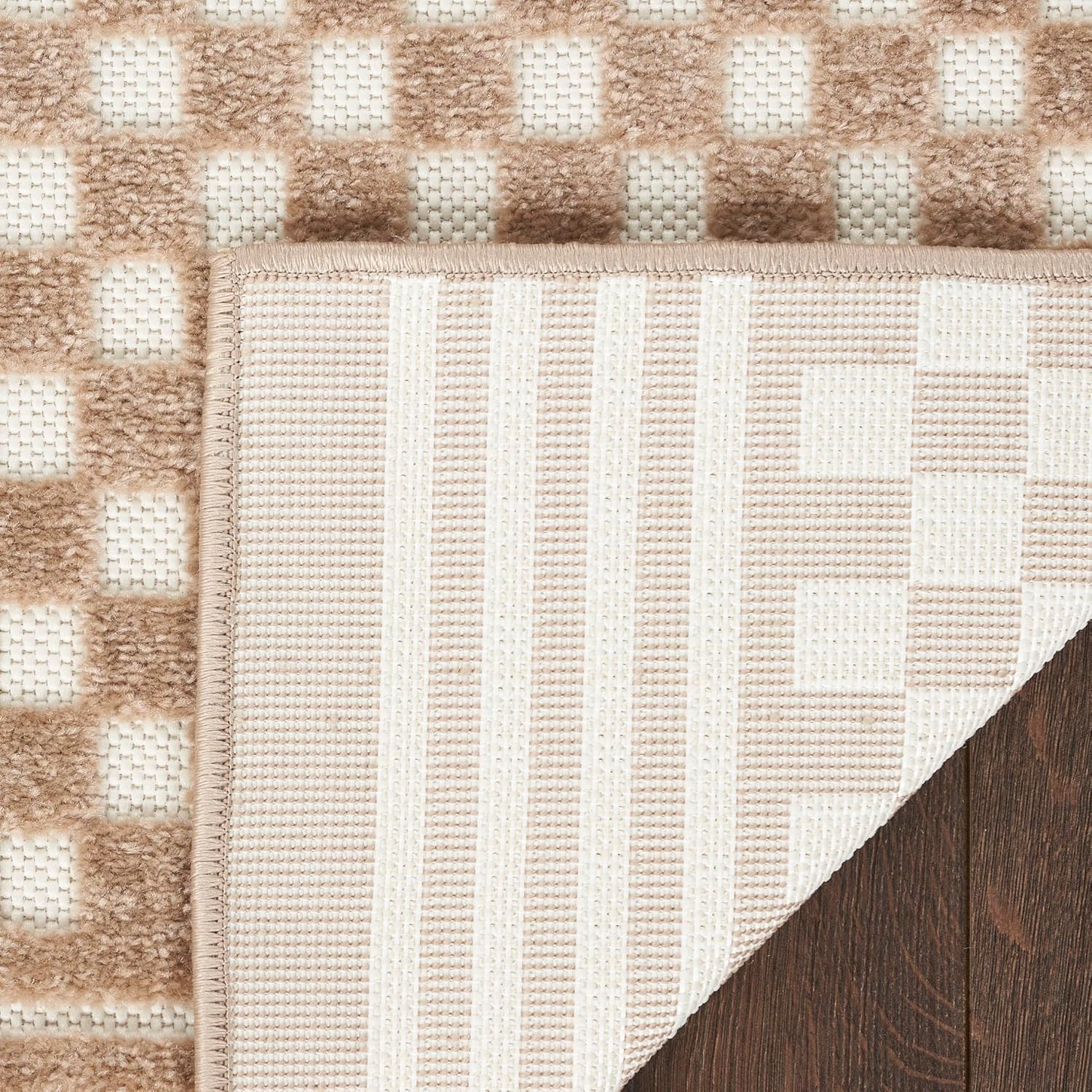 Nourison Home Casual Brown 2' x 6' Area Rug - Easy Clean, Non Shedding, Bed Room, Living Room, Dining Room, Kitchen (6' Runner)