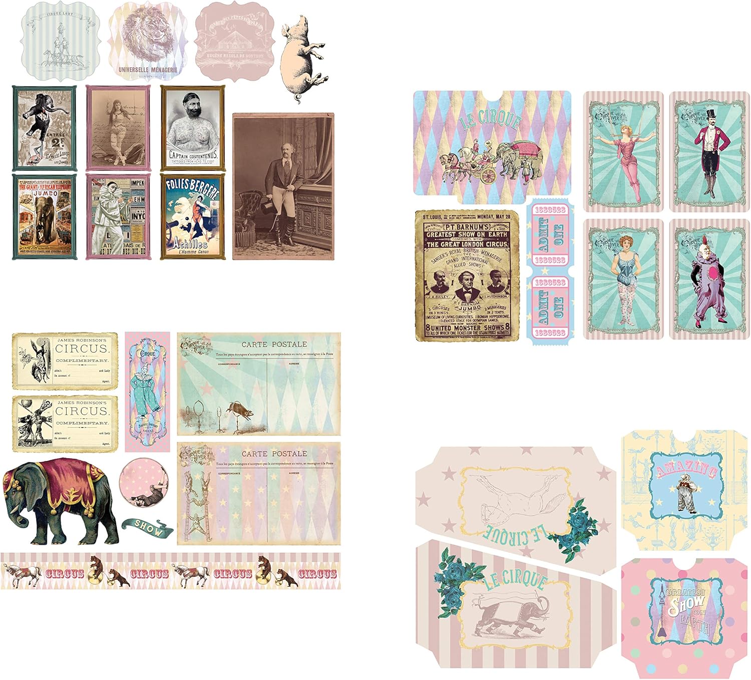 Vintage Circus Junk Journal - EZ Journal 7135