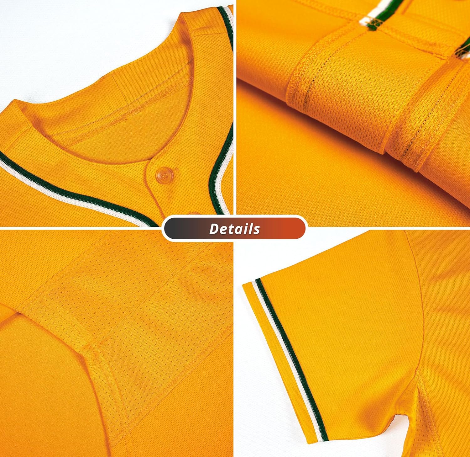 KXK Men Plain Baseball Jersey for Women Adult Blank Personalized Hip Hop Button Down Baseball Shirts - Image 4