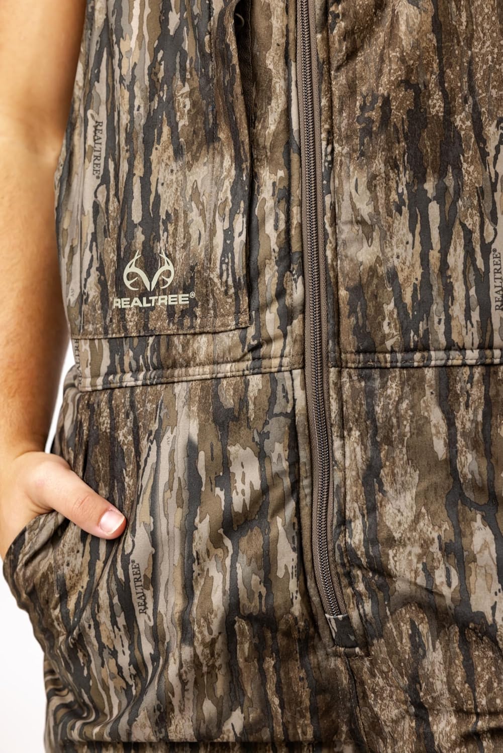 Realtree Men's Camo Hunting Insulated Water Resistant Breathable Midweight Super Warm Bibs Coveralls - Image 3