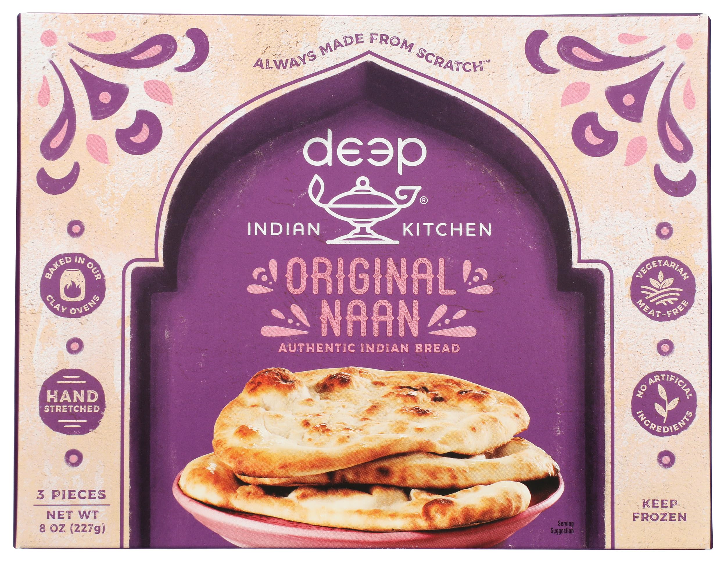 Deep Indian Kitchen, Tandoori Naan, 9oz (Frozen)
