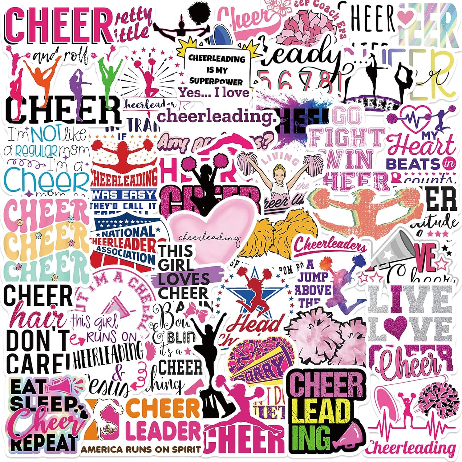 50 Pcs Dancing Stickers Ballerina Stickers Cheerleading