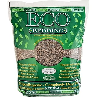 ECO BEDDING 99% Dust Free Paper Bedding for Small Pets and Birds, Eco Natural, 3 lb (Expands to 60 L)