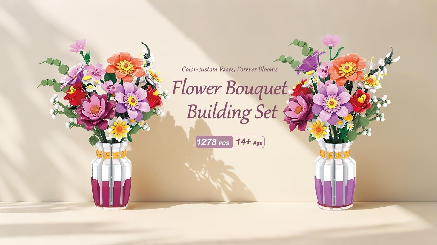 Amazon.com: Mavo brix Flowers Bouquet Building Set with 2 in 1