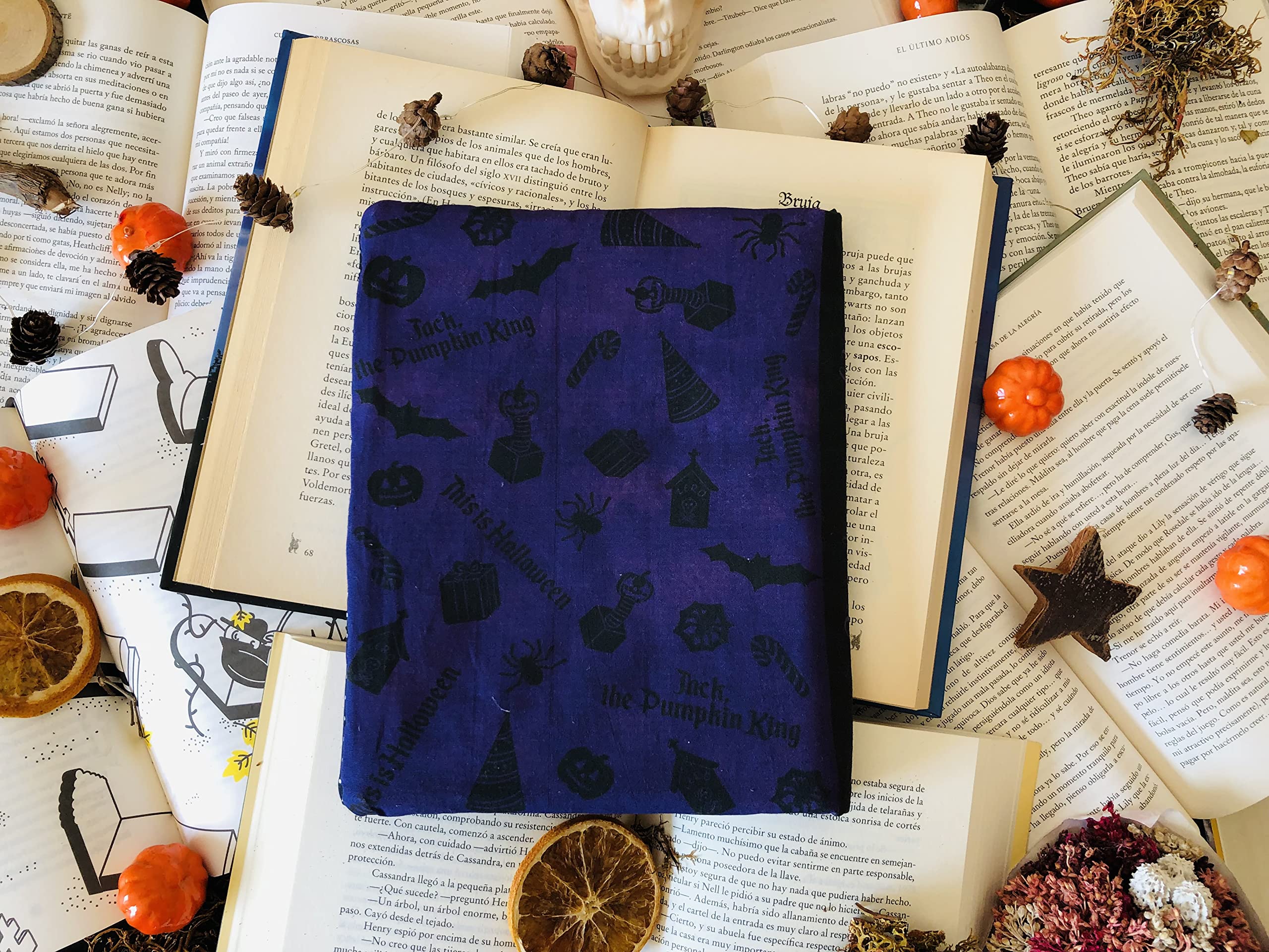 Funda Libros Lectura Funda Artesanal Grande Para Libros Y Tablets