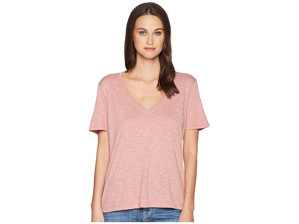 

Splendid Slub V-Neck Tee (Rose Dust) Women's T Shirt