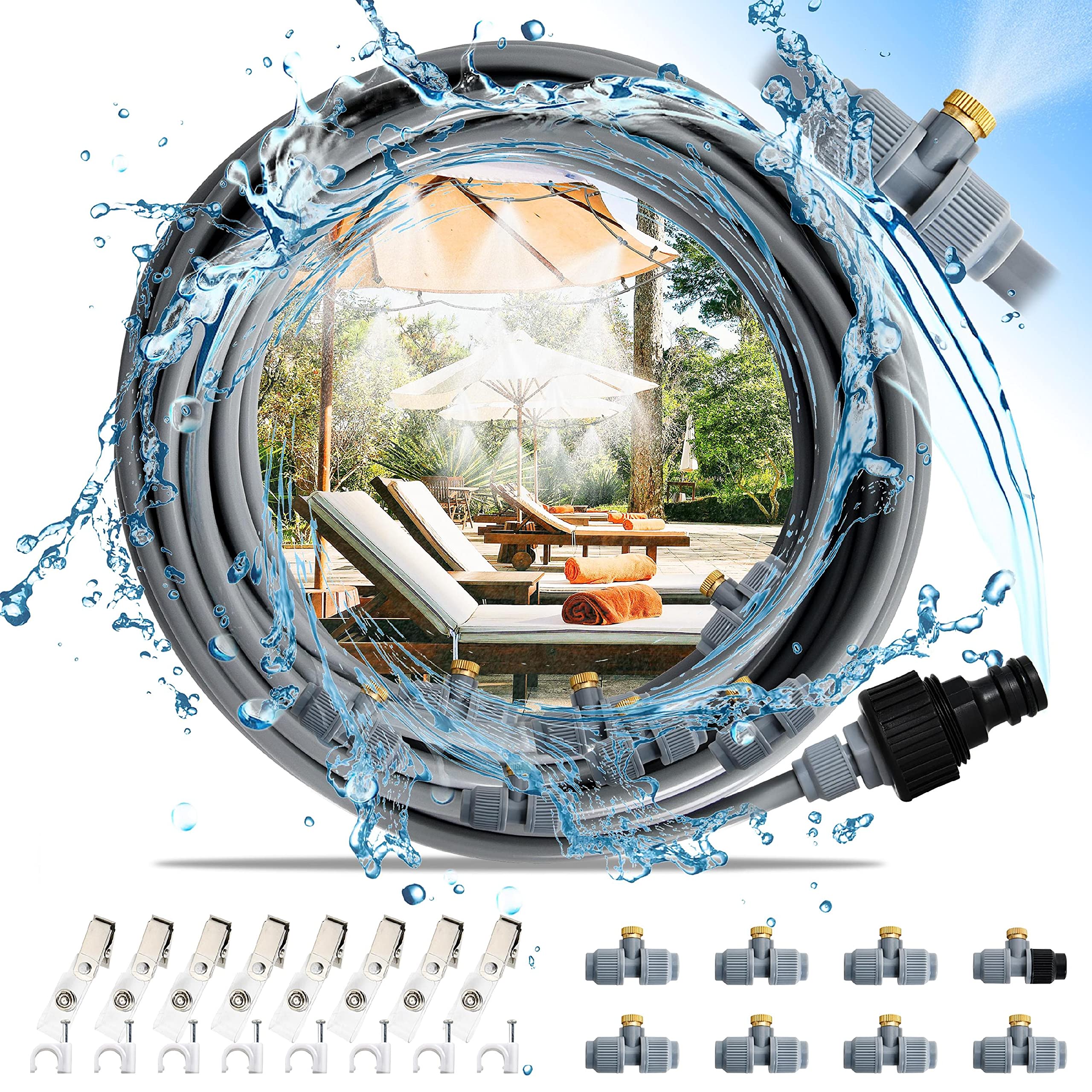 Buy Gardtech DIY Misting Cooling System, 50FT(15M) Misting Hose 8 Brass