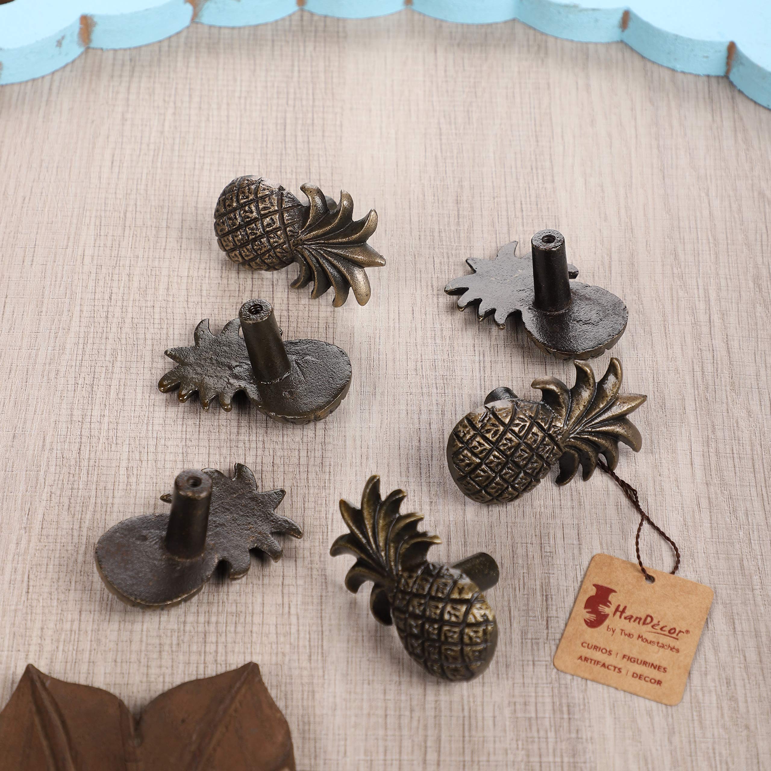 Two Moustaches Attractive Pineapple Design Cabinet Knobs | Antique Metal Knobs with Eligant Finish for Home (Pack of 6)-image-38