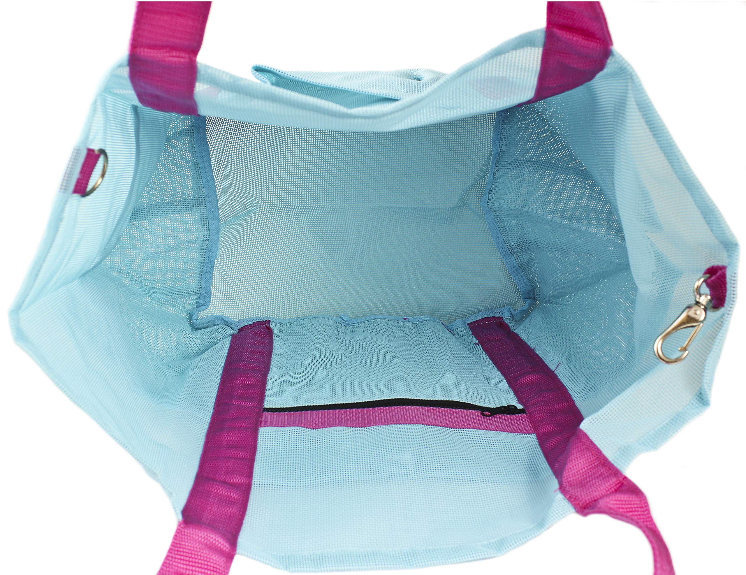 Amazon.co.jp: Zoie + Chloe ビーチメッシュトートバッグ – 8ポケット