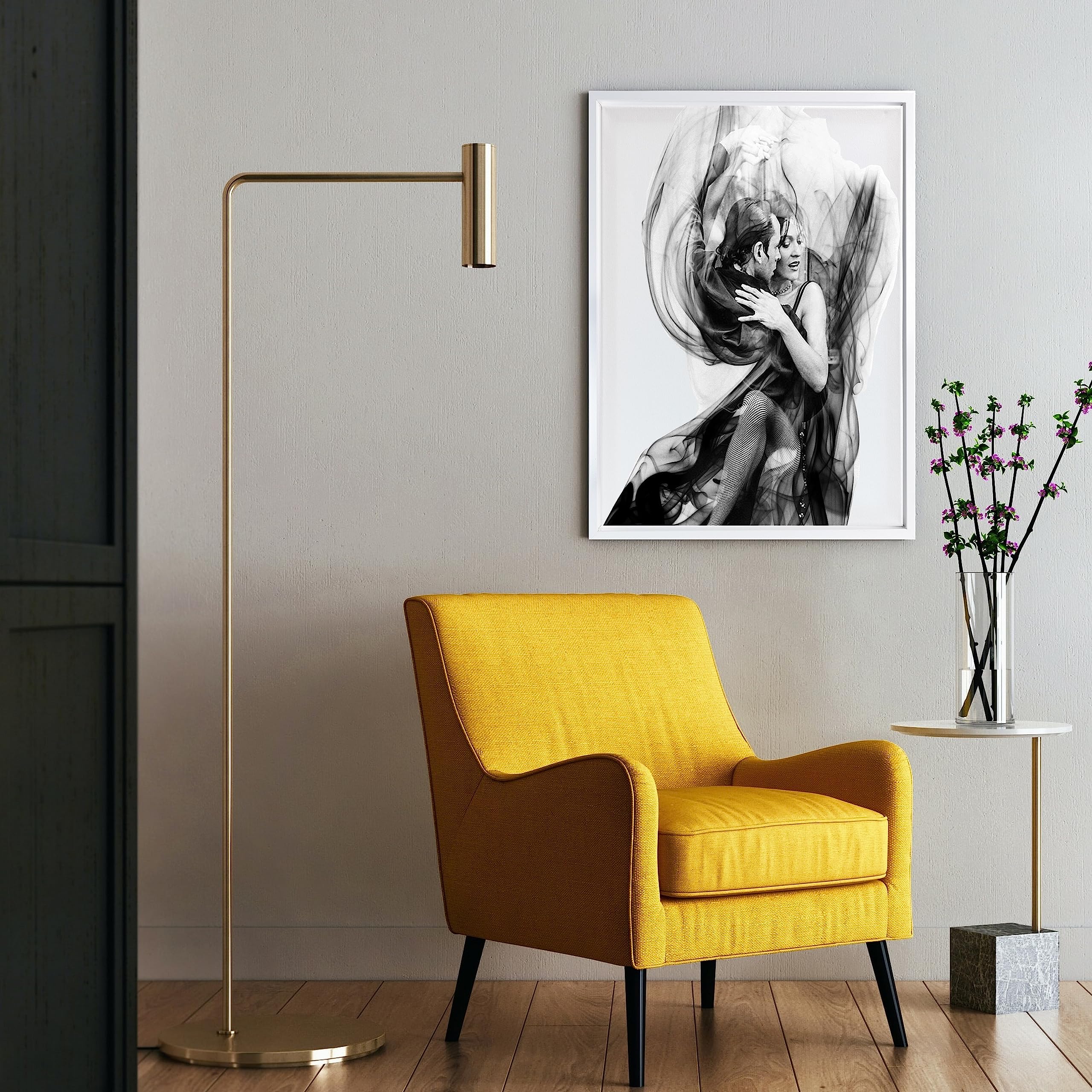 Ramka na zdjęcia pusta ramka na płótnie obrazy na blejtramie | format 70 x 70 cm kolor biały połysk