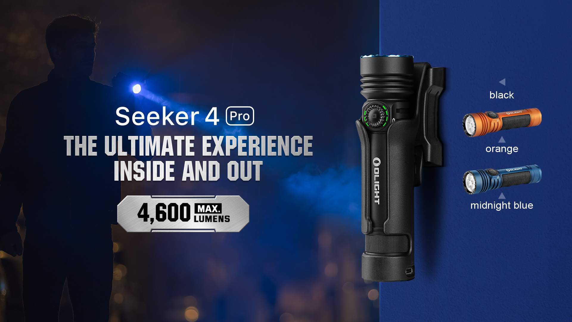 OLIGHT Seeker 4 Pro Rechargeable Flashlights, 4600 Lumens High