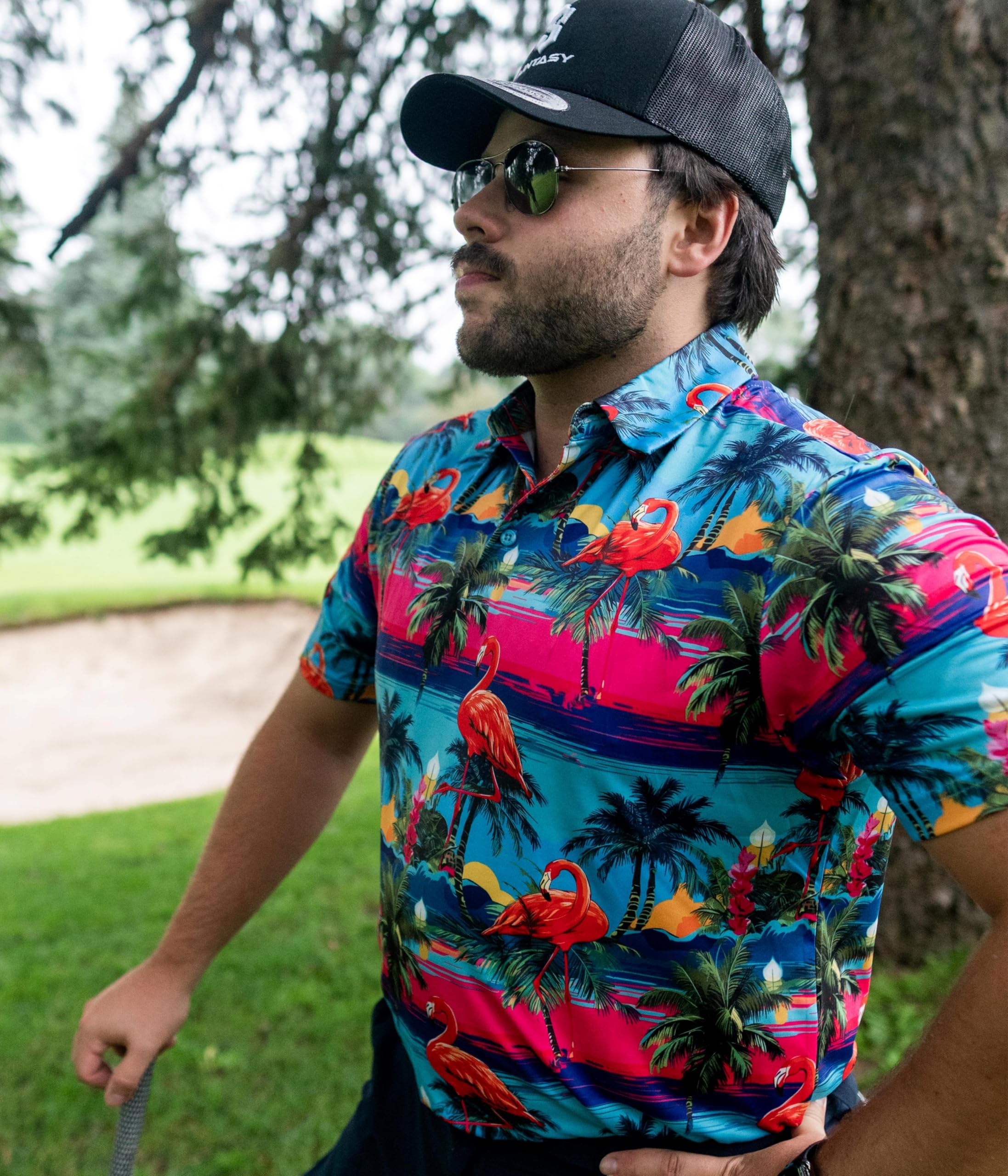 Polo de manga corta para hombre, secado rápido, protección solar UPF 50, camiseta de golf para hombre