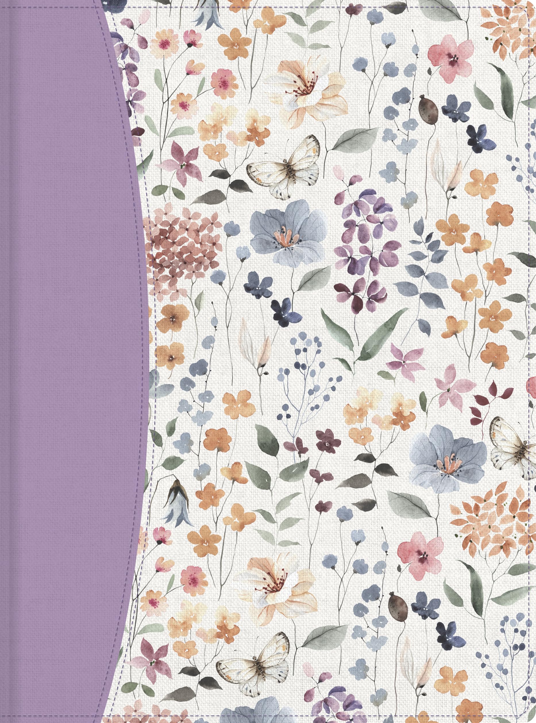 RVR 1960 Biblia de apuntes tamaño personal, morado floral, símil piel