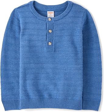 Gymboree Boys and Toddler Long Sleeve Linen Henley Shirt