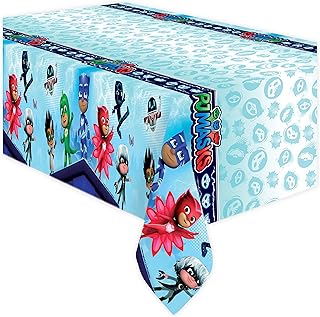 Treasures Gifted Officially Licensed PJ Masks Birthday Party Supplies - Pack of 2 PJ Masks Tablecloth 54in x 108in - PJ Masks Party Decorations - PJ Masks Table Cloth - PJ Masks Birthday Decorations