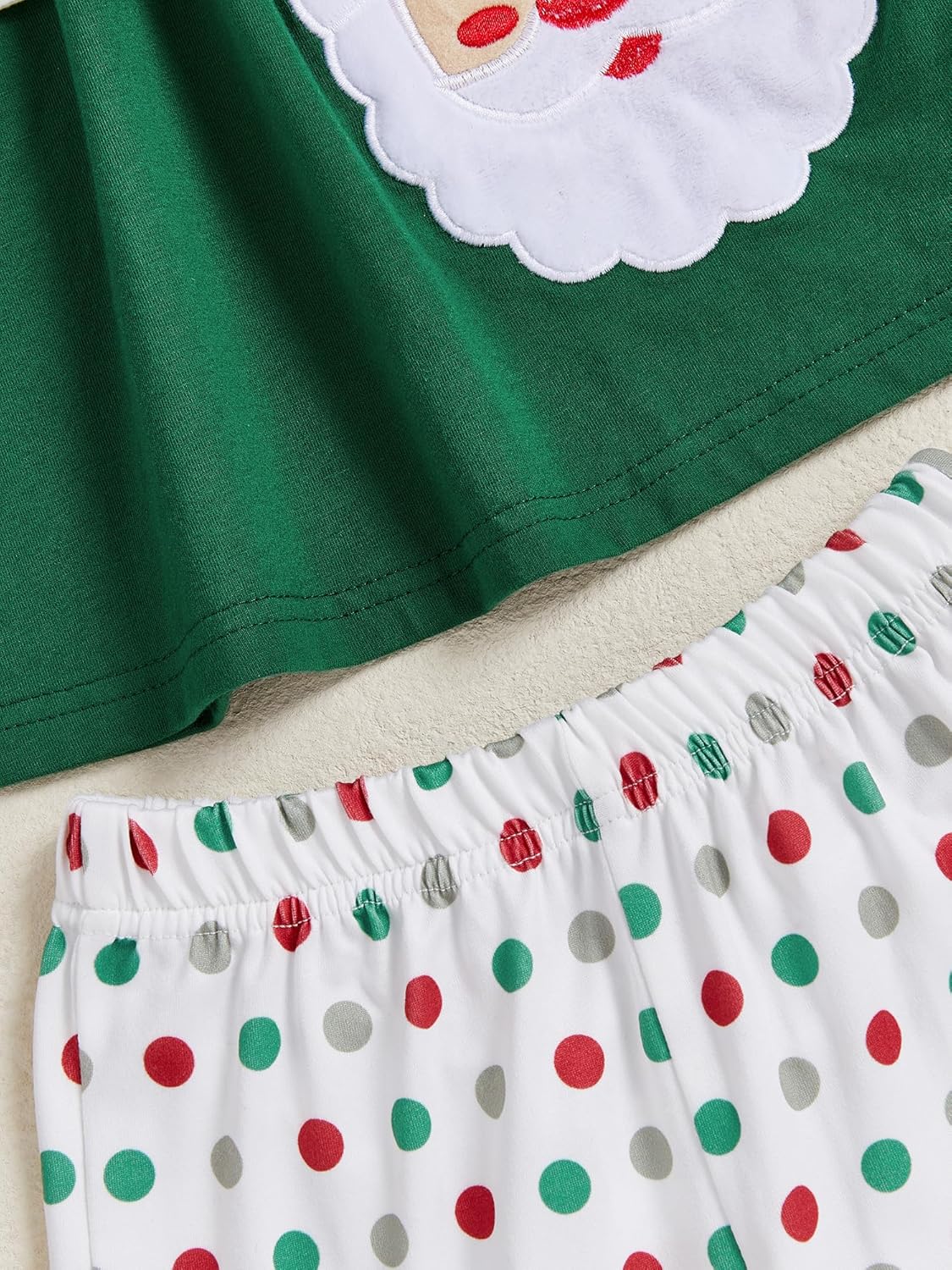 Toddler Baby Girl Christmas Outfit Gingerbread Doll Collar Button Down Shirt And Pants Smocked Clothes - Image 6