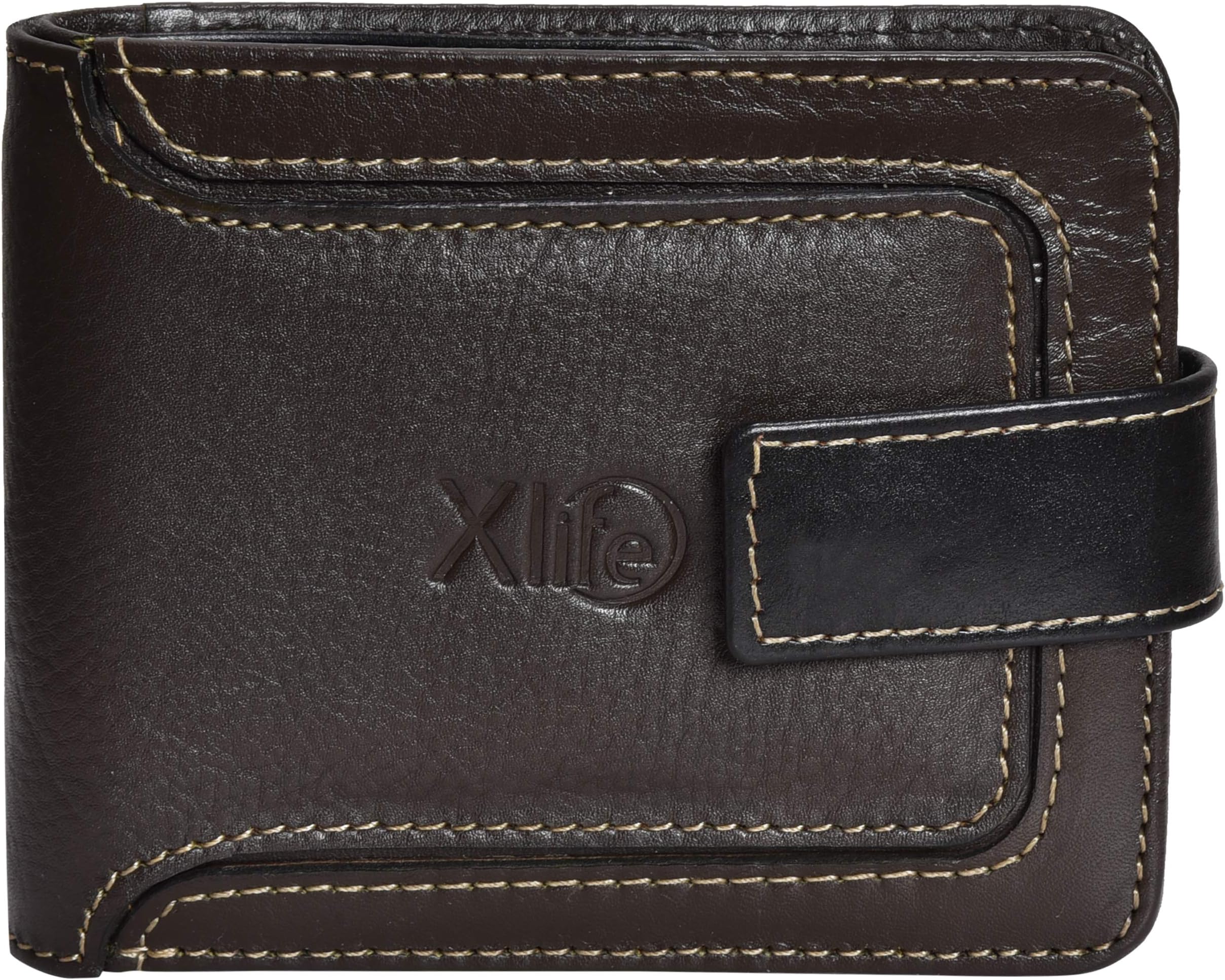 Xlife Genuine Leather Bi-Fold Wallet for Men-Brown