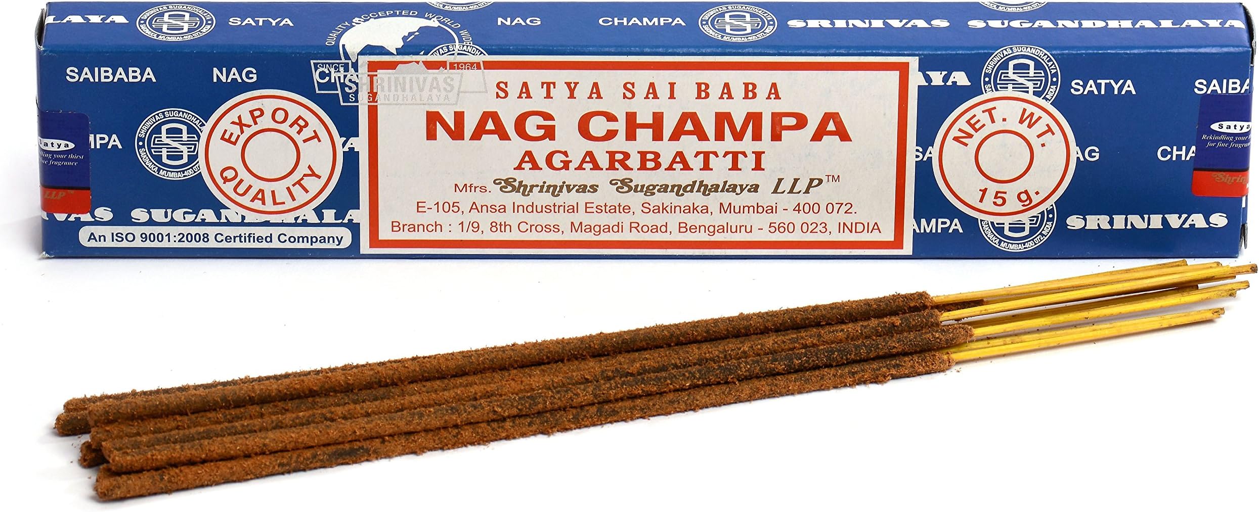 Satya Nag Champa Incense Sticks Agarbatti 15g, 3 Packs Amazon.co.uk