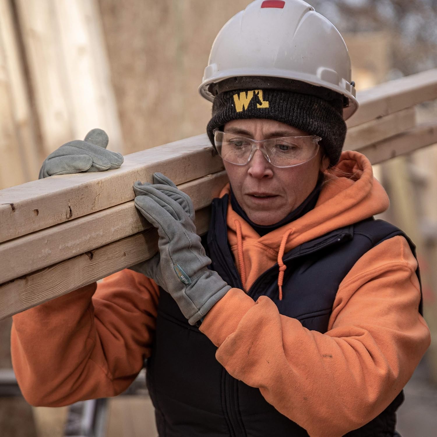 Women's Winter HydraHyde Water-Resistant Warm Leather Gloves, Small (Wells Lamont 1083), Gray : Clothing, Shoes & Jewelry