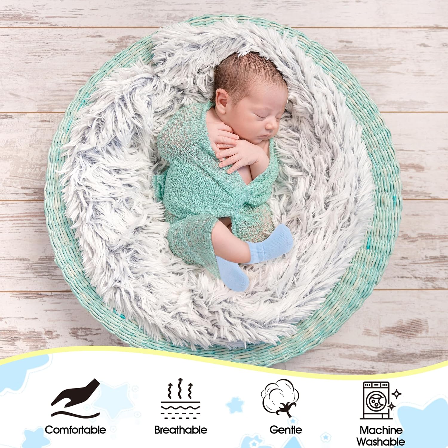 8 Pairs Newborn Socks Thick Cotton Terry Turn Cuff Baby Socks 0-6 Months Cute Gifts for Preemie Infant Girl Boy - Image 4