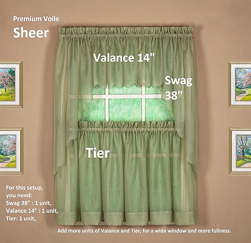 Vista 792 de Today's Curtain - Cortina Emelia de gasa original, panel de 84 pulgadas, negro, 60 pulgadas de ancho x 84 pulgadas de largo