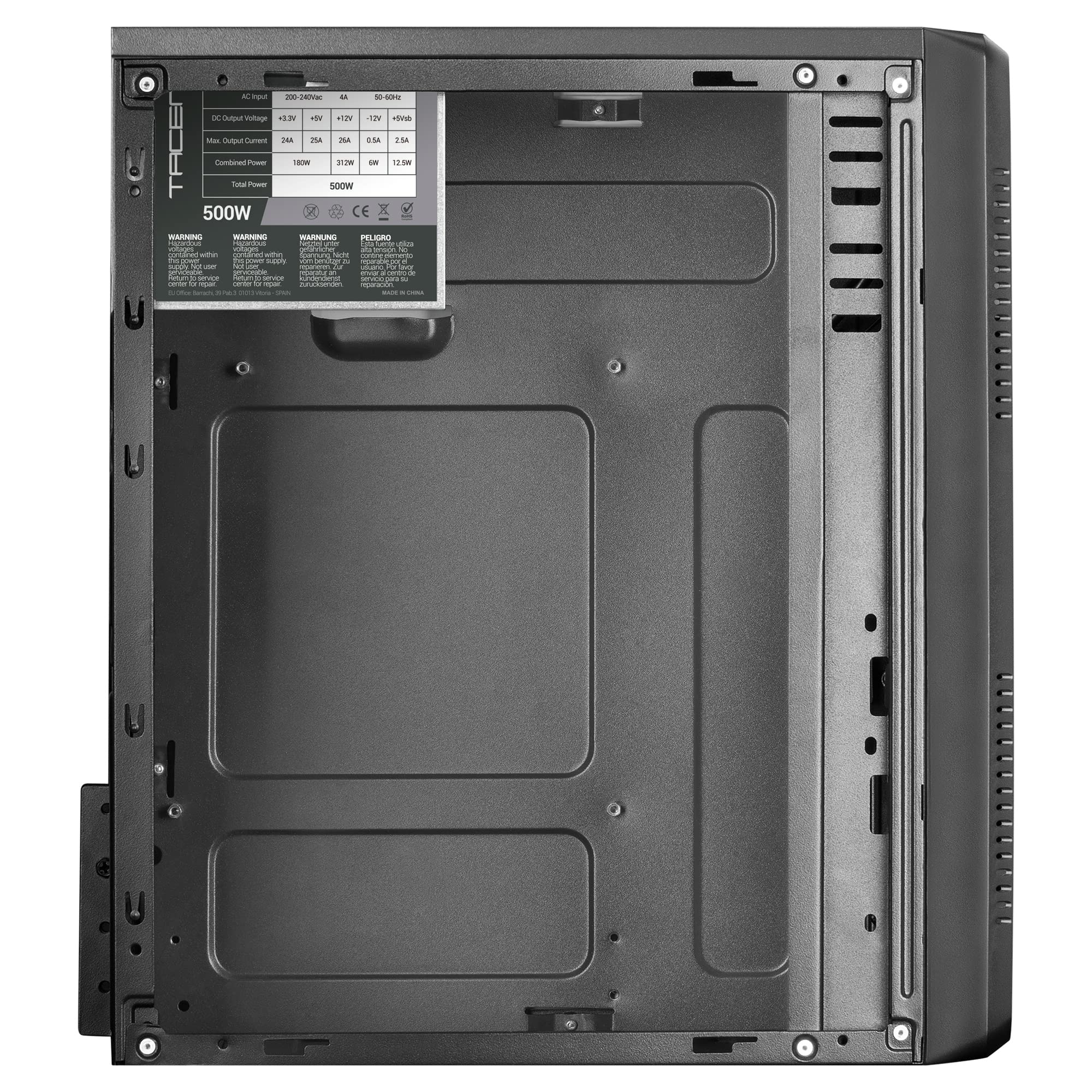 Tacens Anima ACM500, Boîtier PC Micro ATX + Alimentation PC 500W, USB 3.0