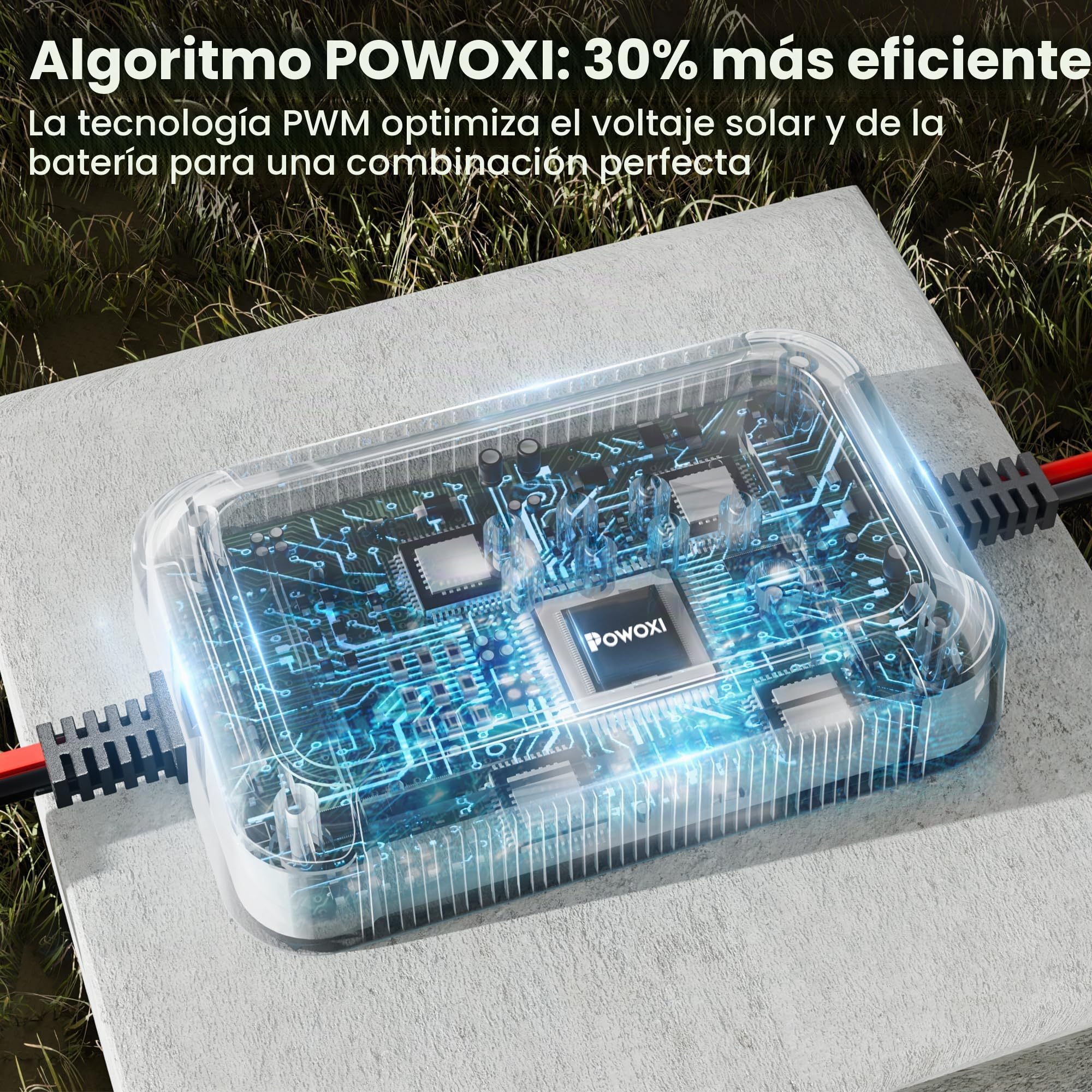 POWOXI 10W Solar Panel，12V Solar Panel Charger Kit + 8A Controller， Adecuado para Automóvil, Motocicleta, Barco, ATV, Marina, RV, Remolque, Powersports, Motos de Nieve, etc.. Varias baterías de 12V.