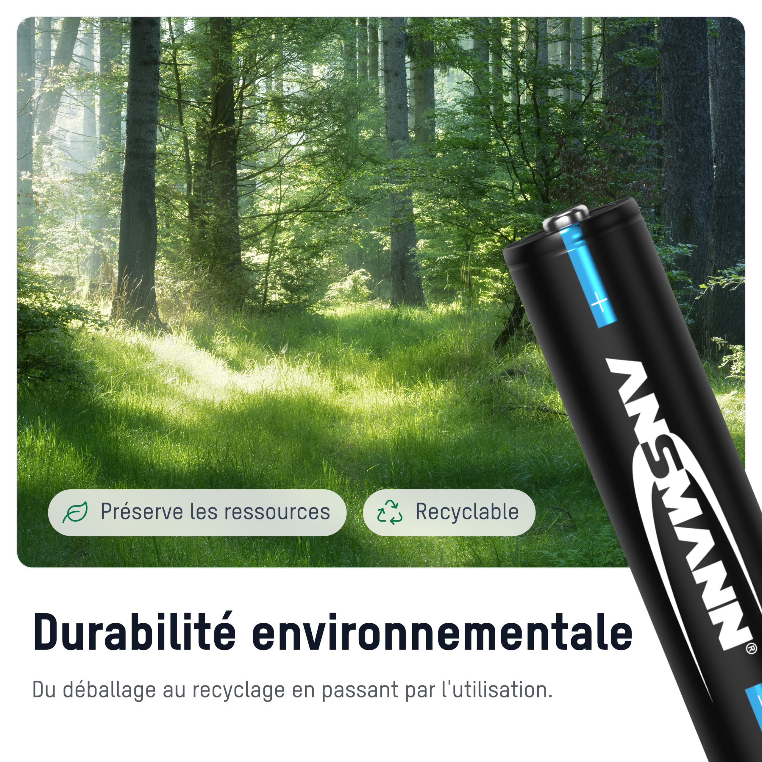 ANSMANN Piles Rechargeables HR03 Phone 800 mAh (Lot de 6) – Piles DECT pour téléphone sans Fil ou babyphone – Accumulateurs à Recharge Rapide et à Faible autodécharge