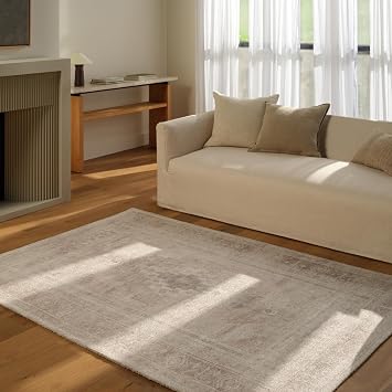 Jaipur Living Adorn CSN05 Handmade Medallion Beige and Cream Area Rug 5X8