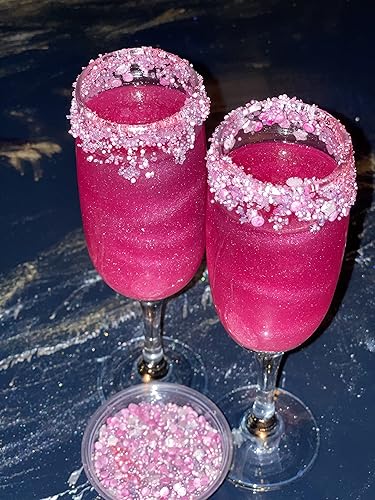 Miniatura 6 de Snowy River Pink Star - Confeti de cóctel de color natural certificado Kosher (8 onzas, estrella rosa)