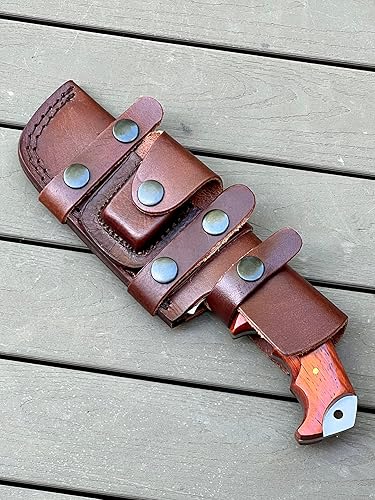 Miniatura 3 de Poshland TR-1168 Custom Handmad D2 Steel Tracker Knife - Mango Micarta marrón agarre perfecto