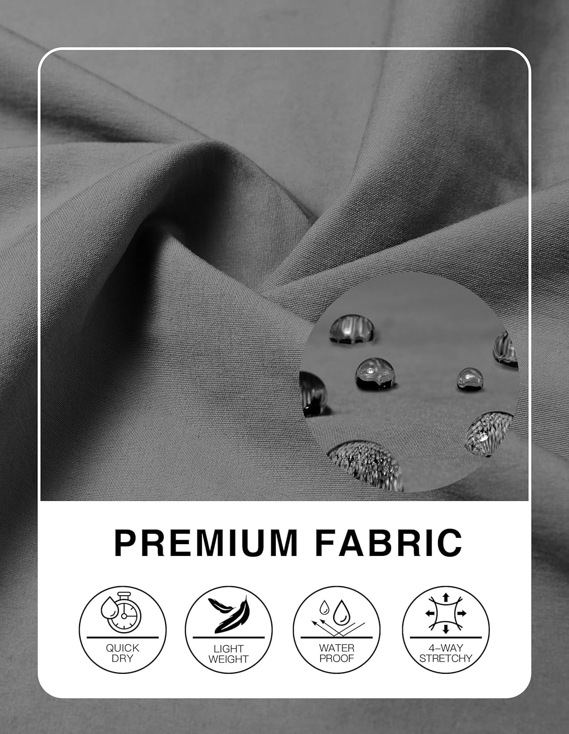 PULI Men's Golf Shorts Dress Flat Front Hybrid 7 Inch Stretch Lightweight Quick Dry Chino Casual with Pockets - Image 6