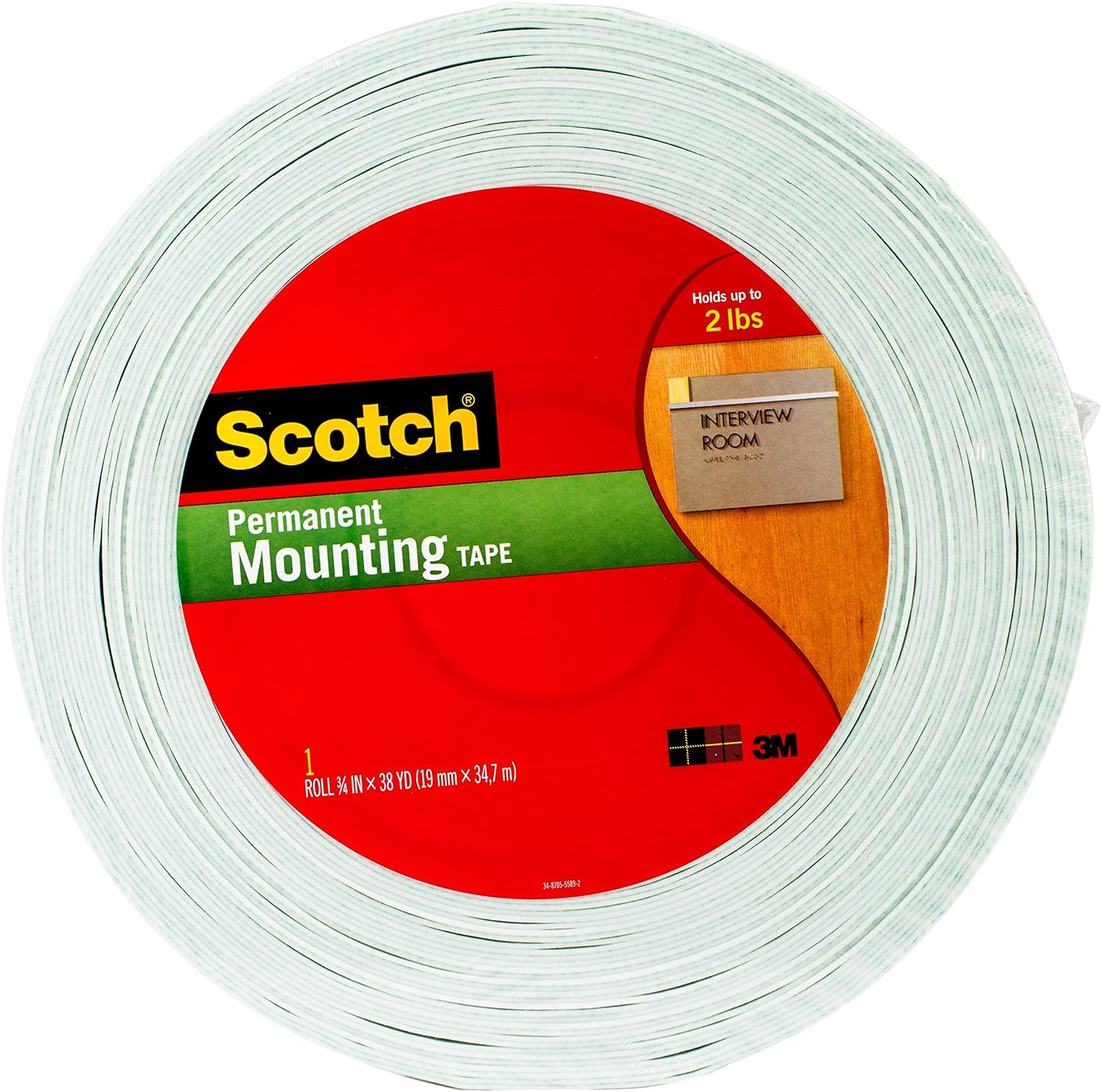 Foam Mounting Tape, 3/4 Inch, 1368 Inch Long