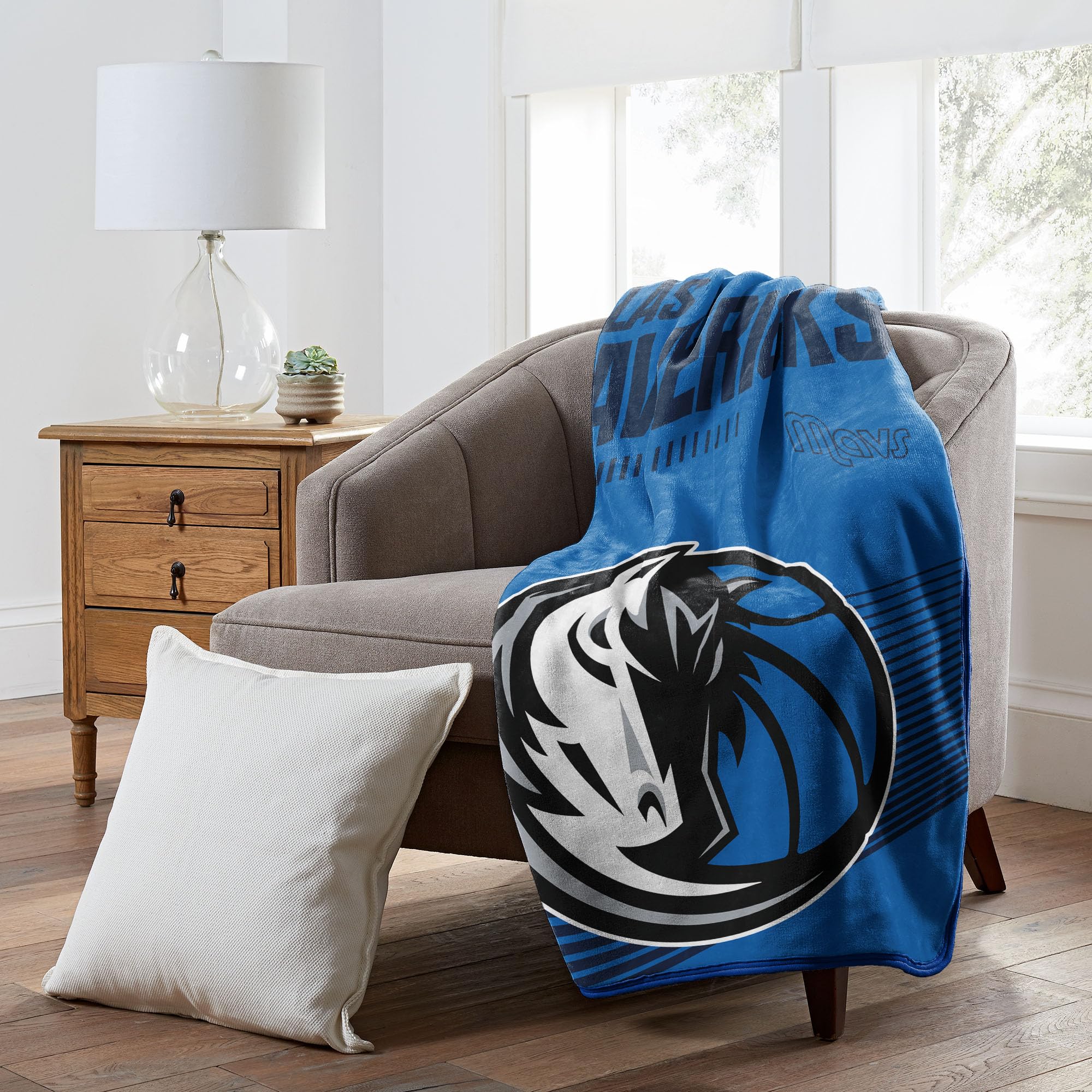 NORTHWEST Dallas Mavericks NBA Officially Licensed 60″×80″ Raschel Blanket – All Team Logos & Colors – Extra-Large Game Day & Bedroom Throw for Fans &