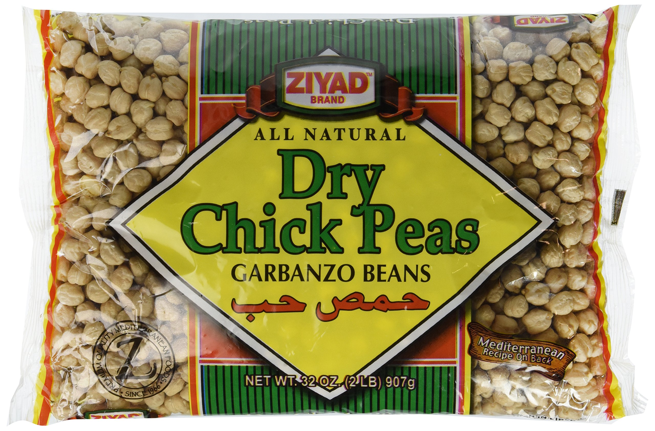 Ziyad Dry Chickpeas, Garbanzo Beans, Ancient Grains, No Additives, No Preservatives, Great Source of Protein, 32 Oz