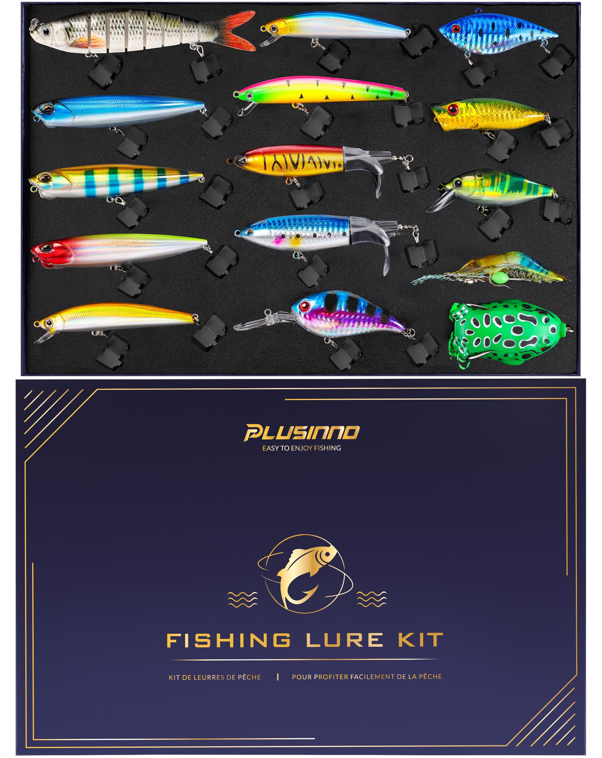 PLUSINNO Fishing Lures kit, Bass Fishing Lures