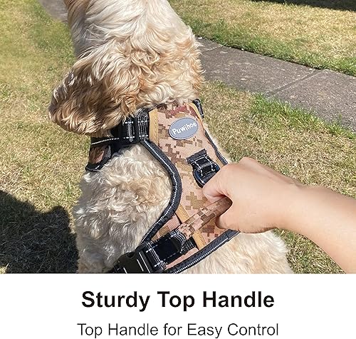 Miniatura 3 de Arnés para perro sin tirones, arnés reflectante para pasear para perro con asa de fácil control y clips delanteros y traseros, arnés de chaleco