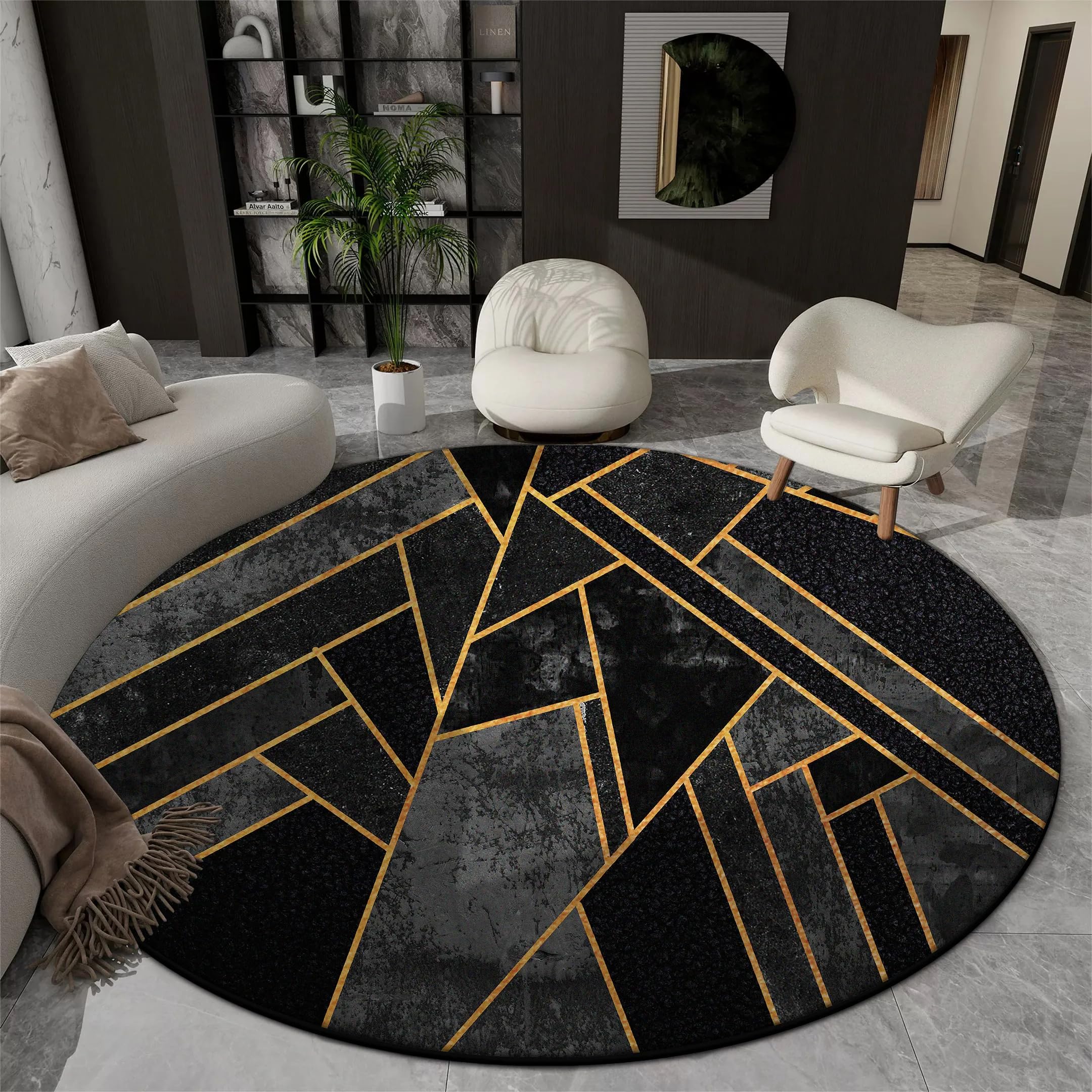 Tapis de chambre moelleux en flanelle pour un coin lecture chaleureux au salon