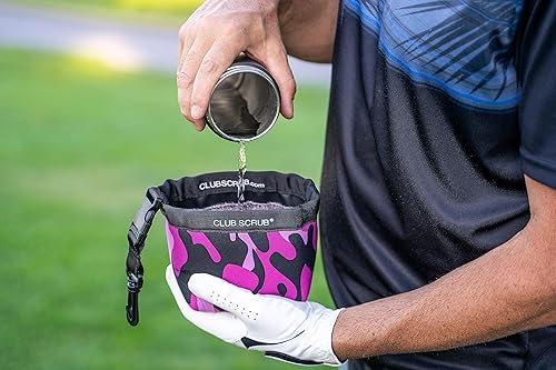 Miniatura 24 de Club Scrub Bolsa de limpieza para palos de golf y pelotas de golf, forro impermeable con tecnología de cara limpia, clip desmontable, lavable a Gris