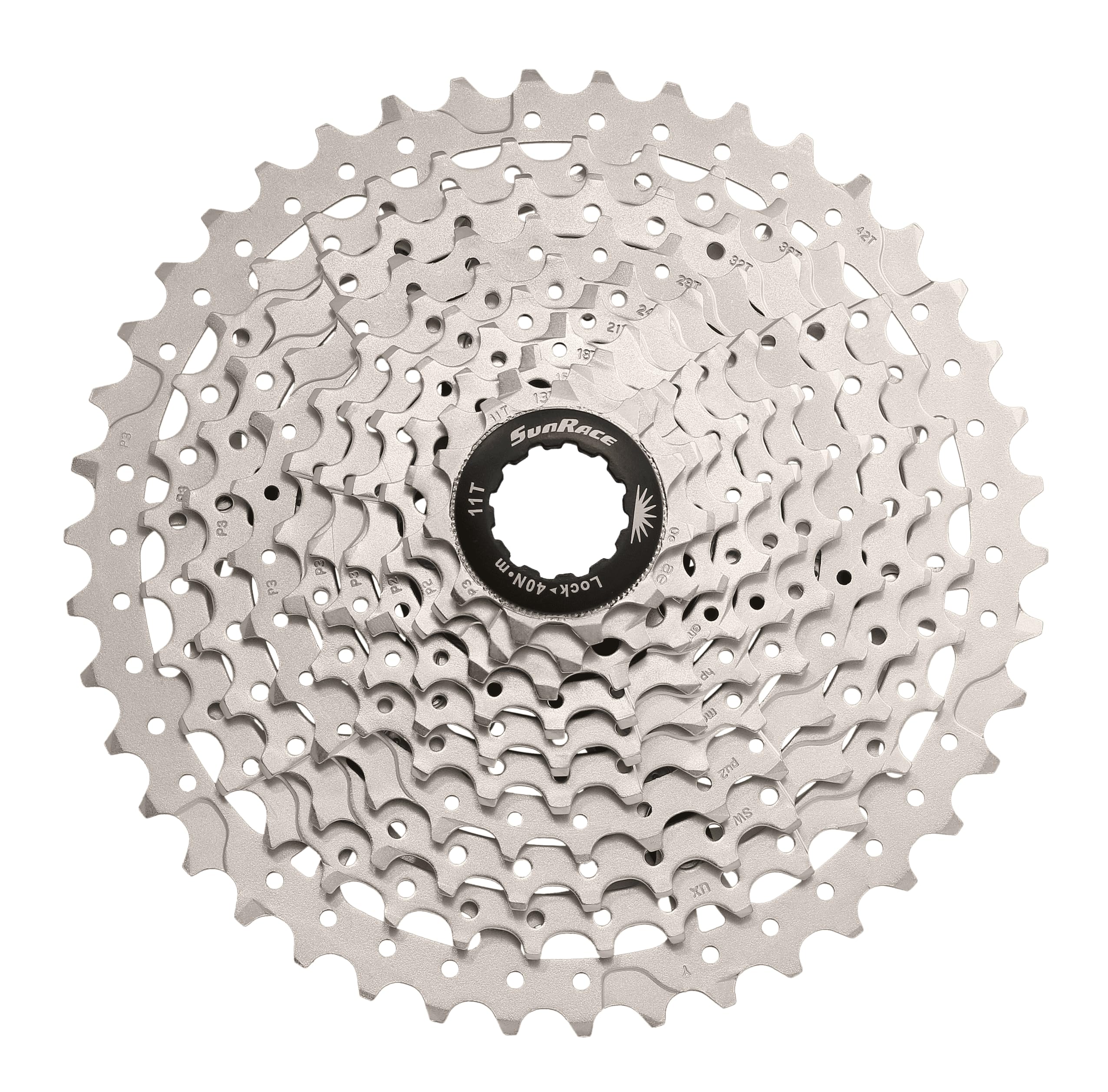 SunRace MS 10-Speed MTB Cassette, Silver, HG-Spline, 11-51T
