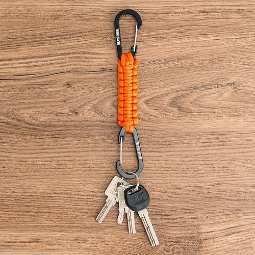 Miniatura 7 de BRAVESHINE Paquete de 2 llaveros de paracaídas con gancho en D para botella de agua, llaves, mochila, niños, niñas, hombres, mujeres