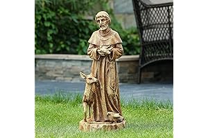 LuxenHome Saint Francis Garden Sculpture