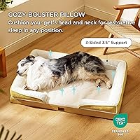 Vista 170 de Bedsure - Cama ortopédica XXL para perros, sofá cama lavable para perros gigantes, espuma de soporte con funda extraíble y lavable, forro Marrón