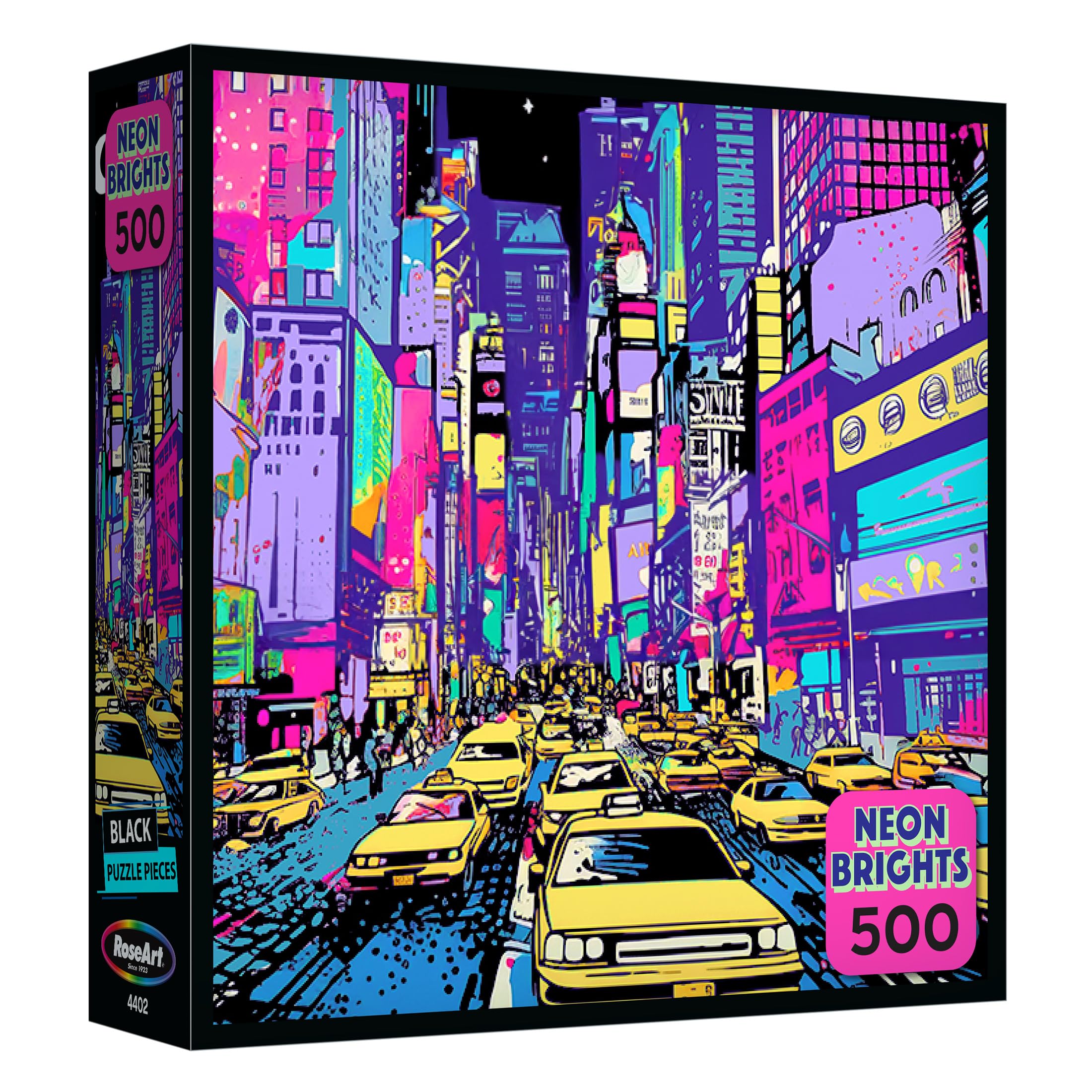 Amazon.com: RoseArt - Neon Brights - Neon NYC - 500 Piece Jigsaw