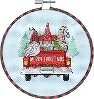 Vista 6 de Dimensions Kit de Punto de Cruz Contado de Gnomos de Camión, 6" D, Azul, Rojo 6